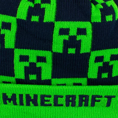 Vista 2 de Minecraft Gorro infantil verde talla única, Verde