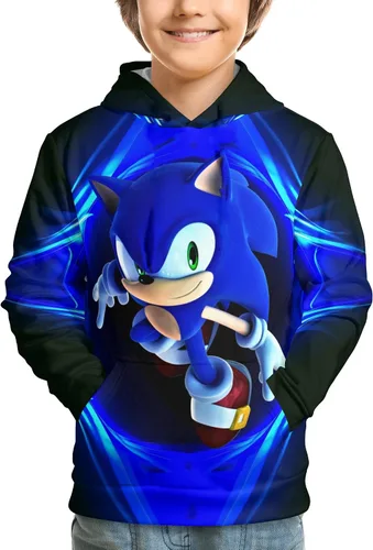 Vista 2 de bendl Sudadera con capucha con estampado 3D de anime para niños y niñas, sudadera con capucha deportiva