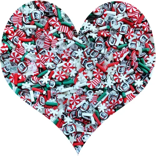Vista 29 de Chispitas Falsas Chispitas Falsas de Navidad Chispitas Falsas de Caramelo Chispitas de Arcilla Polimérica Chispitas Poliméricas Rebanadas de Arcilla