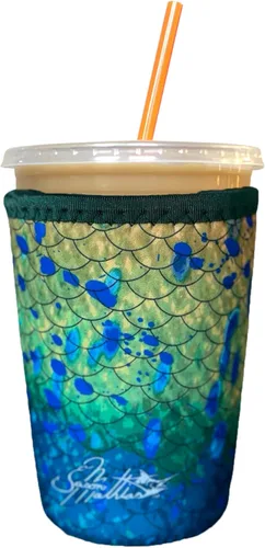 Vista 53 de Funda Koverz para café helado, funda aislante de neopreno para taza, se ajusta a una taza de café de 32 Oz., lavable y reutilizable, accesorios