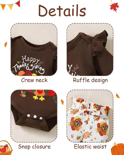 Vista 93 de SUNNY PIGGY Ropa para bebé recién nacida, con volantes, mameluco de algodón floral, conjunto de pantalones de algodón para niñas