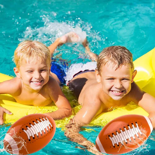 Vista 3 de Paquete de 30 pelotas inflables de fútbol de 16 pulgadas para inflar grandes pelotas de fútbol de playa inflables para verano, piscina, playa