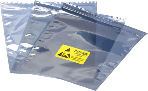 Vista 8 de Bolsas antiestáticas de blindaje ESD resellables con etiquetas, [para dispositivos electrónicos, GPU, disco duro, SSD, placa base, HDD], 12 x 16