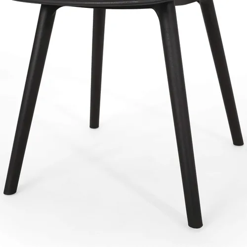 Vista 8 de Delora Silla de comedor moderna para exteriores (juego de 2), color negro