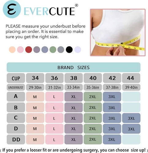 Vista 6 de Evercute Sujetador deportivo con cremallera frontal para mujer, brasier deportivo sin alambre, con tirantes acolchados, soporte medio, para yoga