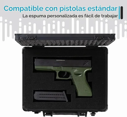 Vista 7 de Funda rígida pequeña con interior de espuma Pluck para Pisto L, GoPro, micrófono, cámara y más, tamaño exterior de 12.2 x 9 x 4.5 pulgadas