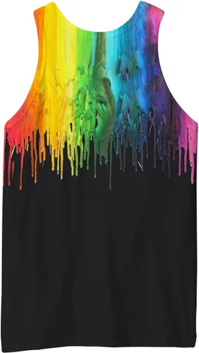 Vista 4 de Loveternal Camiseta sin mangas con estampado 3D para hombre, de verano, informal, de poliéster, gimnasio, entrenamiento, culturismo, camisetas sin