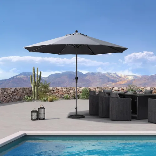 Vista 66 de PURPLE LEAF - Sombrilla de patio rectangular de 6' x 4', sombrilla de mesa para exteriores con marco de aluminio, sombrilla de mercado, sombrilla