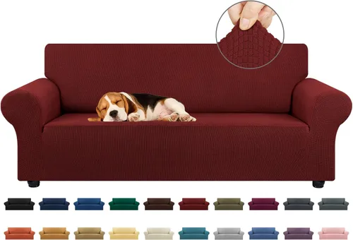 Vista 59 de KEKUOU Funda elástica para sofá biplaza, funda de sofá para sofá de 2 cojines (55-78 pulgadas), protector de muebles con parte inferior elástica