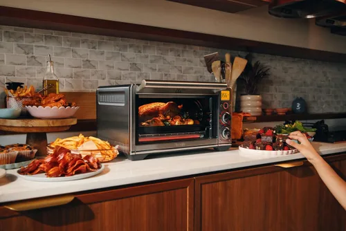 Vista 2 de Breville Smart Oven - Freidora de aire compacta, acero inoxidable cepillado