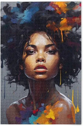 Vista 20 de Rompecabezas de 1000 piezas para adultos American African Black Girl Wood Puzzles Educativo Cerebro 21216876 Chica negra africana americana 21216876