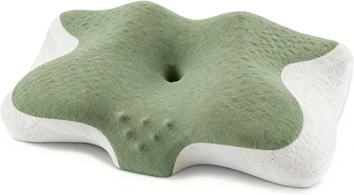 Vista 15 de Almohada cervical para aliviar el dolor de cuello, almohadas ergonómicas refrescantes de espuma viscoelástica para dormir, almohada de apoyo