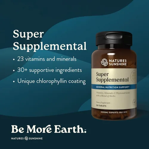 Vista 2 de Nature's Sunshine Súper suplementario, 120 tabletas Multivitamínico para hombres y mujeres proporciona vitaminas, minerales, aminoácidos, hierbas