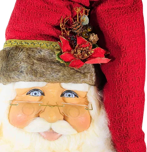Vista 4 de Karen Didion Originals Figura de cabeza de Papá Noel del bosque, 30 pulgadas