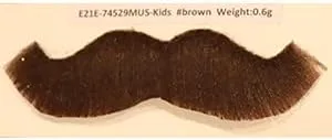 Vista 3 de Bigotes falsos bigote, autoadhesivo, novedad, cabello falso para adolescentes, pequeño y mecedor, accesorio de disfraz Negro