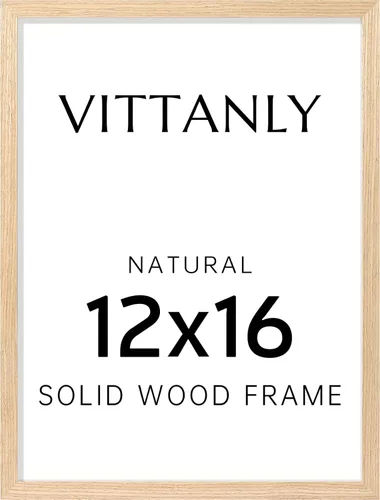 Vista 236 de Vittanly - Marco de fotos de 4 x 6 pulgadas de madera maciza con plexiglás, incluye paspartú de 3,5 x 5, para colgar en la pared o poner sobre una