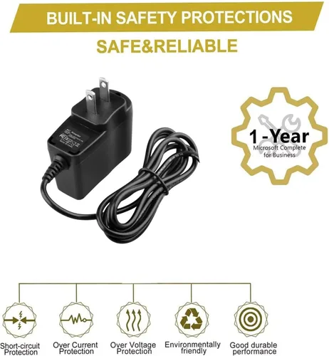 Vista 2 de Adaptador de repuesto AC/DC para First Alert DW-700 D-520 Sistema de grabación de seguridad inalámbrico digital para interior/exterior, cable