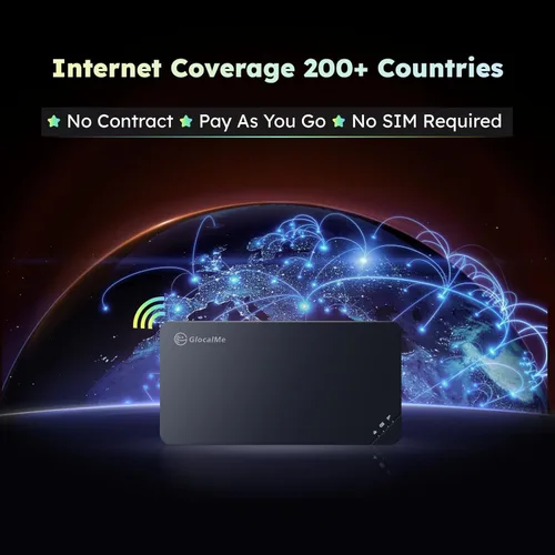Vista 2 de GlocalMe U3 - Dispositivo de punto de acceso móvil 4G LTE con 10 GB de datos US/CA/MX de 30 días, punto de acceso WiFi portátil para viajes en más