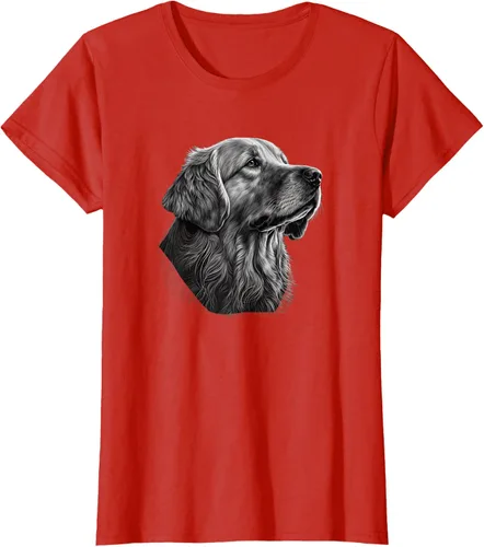 Vista 103 de Camiseta divertida Golden Retriever, Negro