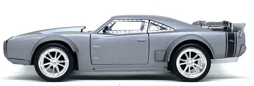 Vista 3 de Jada Toys Fast & Furious 1:24 Dom's Ice Charger - Auto fundido a presión, juguetes para niños y adultos, plata (98291)