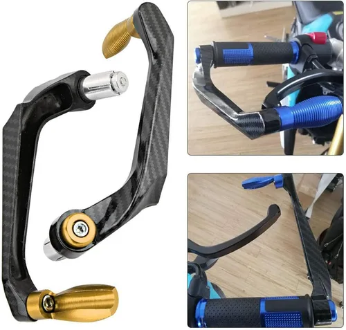 Vista 3 de 7/8inch Universal 0.866 in CNC Manillar Freno Embrague Palanca Guardia Protector de Mano para Motocicleta (Oro)