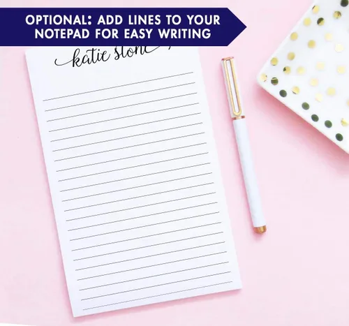 Vista 3 de Bloc de notas personalizados para mujer, papelería personalizada de escritura casual para mujeres, papel estacionario de escritura con letras, bloc