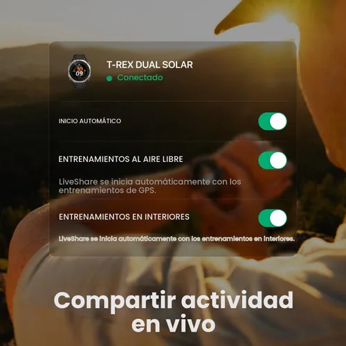 Vista 7 de Amazfit T-Rex Dual Solar Smart Watch, 2.008 in, AMOLED, mapas fuera