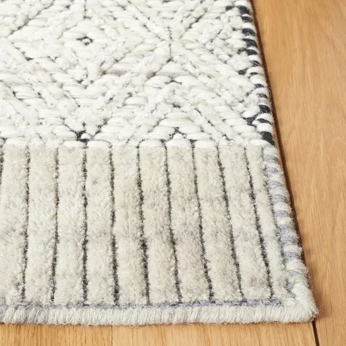Vista 2 de Martha Stewart Collection by Safavieh MSR9604G - Alfombra decorativa de lana hecha a mano para entrada, sala de estar, vestíbulo, dormitorio, 3 x 5