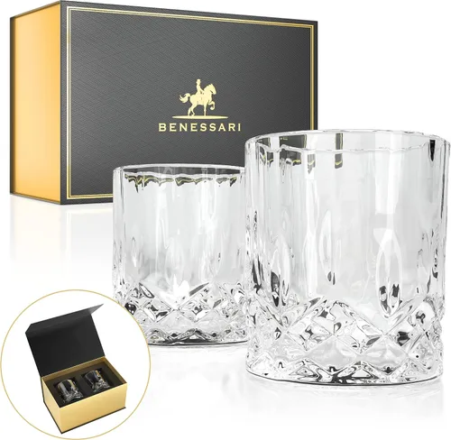 Vista 8 de Juego de regalo de vasos de whisky, vasos de whisky de alta calidad a la antigua, regalos para cumpleaños de hombres o mujeres; caja de regalo