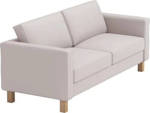 Vista 4 de Karlstad - Funda de sofá de 80.7 in, compatible con IKEA 3 asientos Lino de poliéster Fabirc de tres asientos, no solo funda de sofá biplaza. Beige
