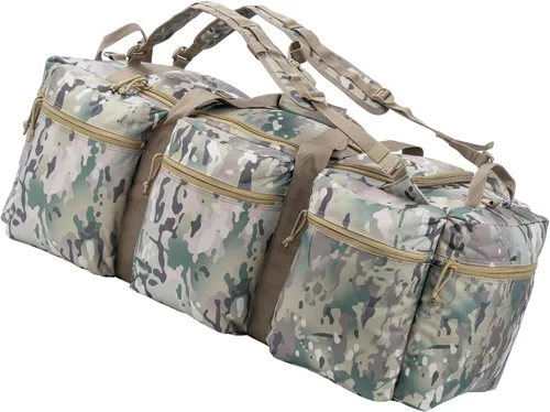 Vista 6 de Bolsa de lona militar grande de 100 L, bolsa de lona para despliegue, equipo deportivo, bolsa de equipaje de viaje con correas desmontables para AT