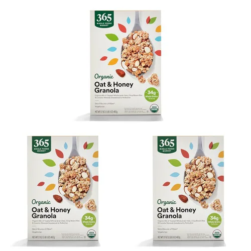 Vista 10 de 365 by Whole Foods Market, Granola orgánica de almendras y vainilla francesa, 17 onzas