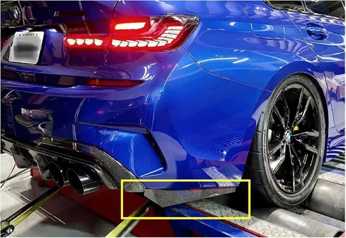Vista 5 de Extensión de divisores de parachoques trasero para BMW CF M3 335i 340i 328i E92 E90 E93 F30 F80 G20 BMW serie 3