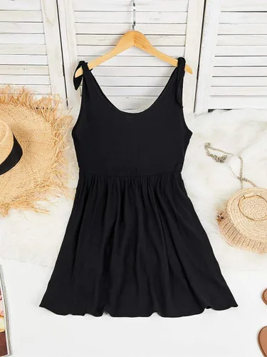 Vista 4 de CNJFJ - Vestido de verano para mujer, con tirantes y cuello redondo