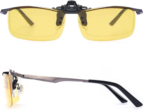 Vista 5 de Gafas de sol con clip de TERAISE 2-PCSDayNight Vision UV400 Flip-Up
