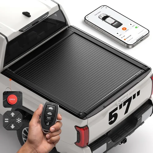 Vista 18 de WOLFBOX Cubierta tonneau retráctil eléctrica para Toyota Tundra 2007-2021