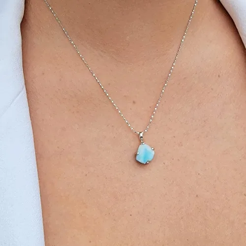 Vista 29 de Juego de joyas de piedras preciosas crudas reales con plata de ley 925 chapada en oro real, collar y aretes de piedra natal, regalo para ella por