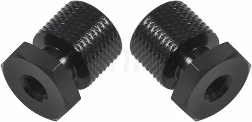 Vista 6 de Benlari Tuercas de montaje negras de asiento individual 1/4"-20 roscas compatibles para Harley Davidson Touring Softail Street Glide Road Glide Road