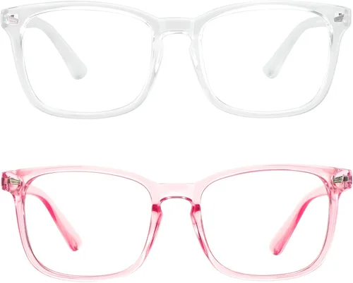 Vista 10 de LifeArt 2 pares de anteojos de bloqueo de luz azul con bisagra de resorte, anteojos para computadora, anteojos de juegos, gafas de TV para mujeres