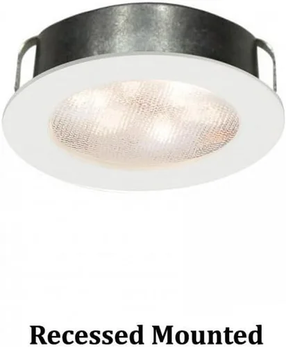 Vista 9 de WAC Lighting HR-LED87-27-BN Luz LED de botón redonda blanca suave de 3000K, níquel cepillado
