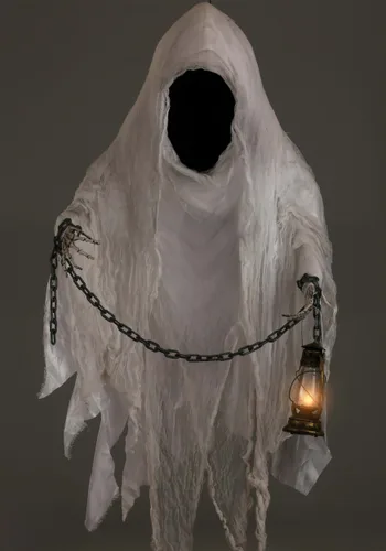 Vista 2 de Decoración Colgante Fantasma Sin Rostro Grande de 1.5 m para Halloween Multicolor