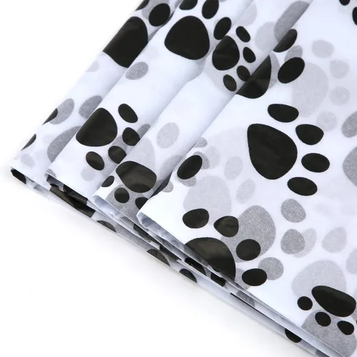 Vista 3 de 30 hojas de papel de seda, papel de seda de pata de perro de 20 x 14