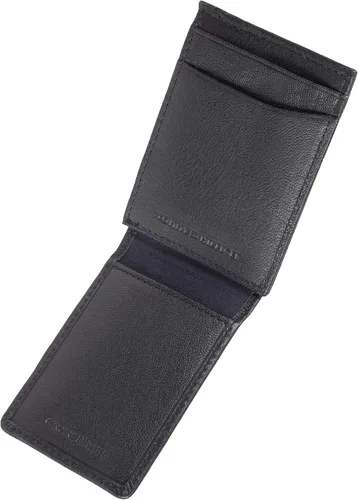 Vista 2 de Tommy Hilfiger Cartera delgada de cuero con bolsillo frontal para hombre