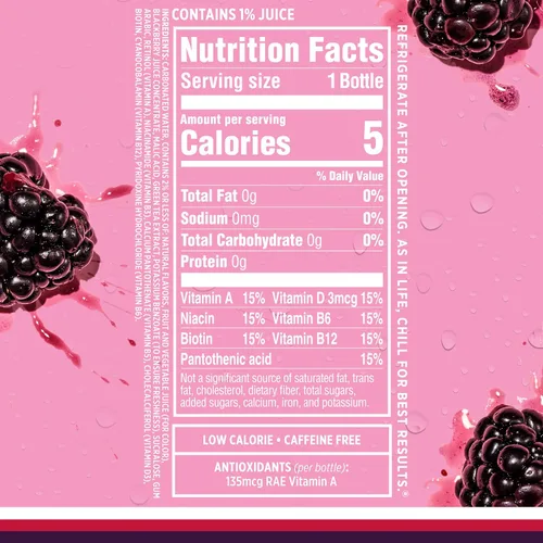 Vista 2 de Sparkling Ice + agua gaseosa de frambuesa negra con cafeína, con antioxidantes y vitaminas, azúcar cero, latas de 16 fl oz (paquete de 12) y agua