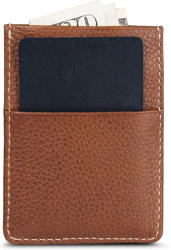 Vista 4 de Eddie Bauer Men's Rugged Leather Bifold Wallet Money Clip RFID Protection ID Window Genuine Leather EDC