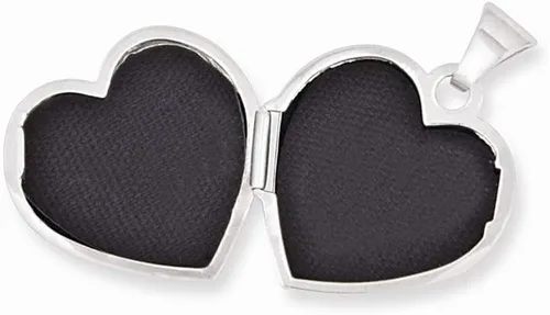 Vista 3 de Roy Rose Jewelry Medallón de corazón de oro blanco de 14 quilates 0.827x0.591 in, Metal