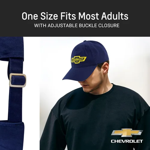 Vista 4 de Concept One Chevrolet Dad - Gorra de béisbol ajustable de algodón con logotipo y ala curvada