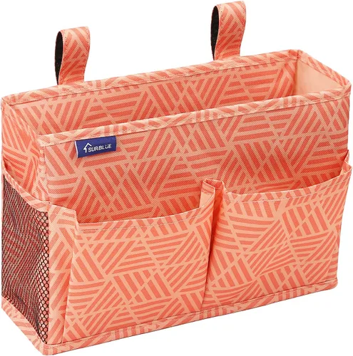 Vista 36 de Surblue Organizador de cama colgante para mesita de noche, bolsa de almacenamiento con bolsillo para literas y camas de hospital, habitaciones