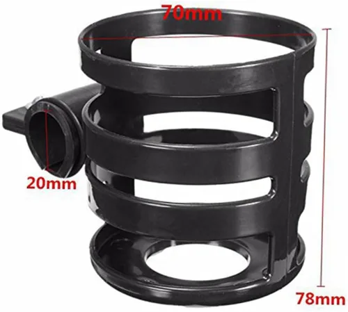 Vista 6 de TOYANDONA 2 Pcs Stroller Bottle Holder Racks Plastic Drink Holders for Stroller Bicycle Wheelchair Scooter with Easy Installation and Stable Fit