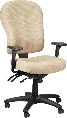 Vista 13 de Tempur-Pedic Silla ergonómica de tela con respaldo medio, brazos ajustables, color beige